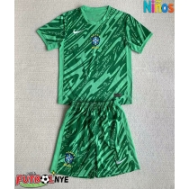 Camiseta Brasil Portero Primera Equipación para niños Copa America 2024 manga corta (+ pantalones cortos)